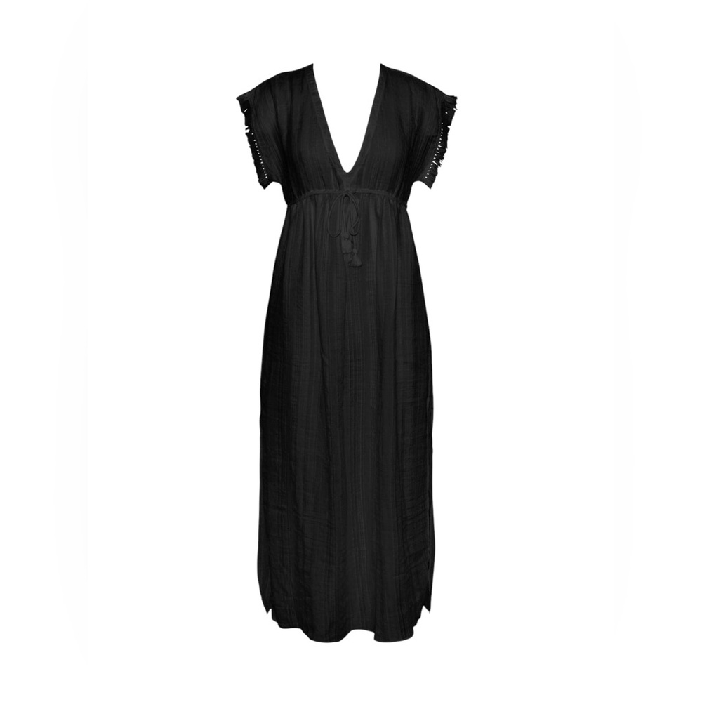 Robin Piccone Natalie Long Caftan Maxi Dress Swim Cover Up sz XS - Picture 3 of 6